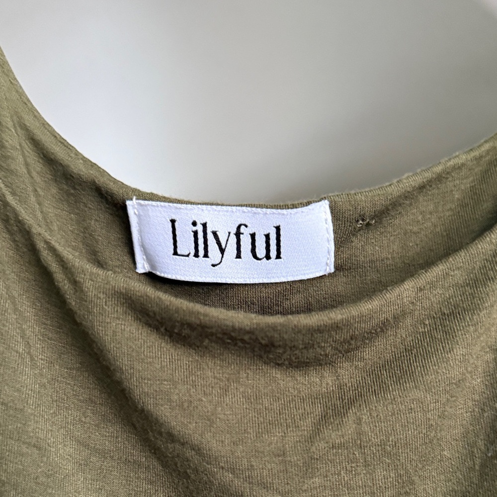 Olive Green Midi Dress - Picture 2 of 2